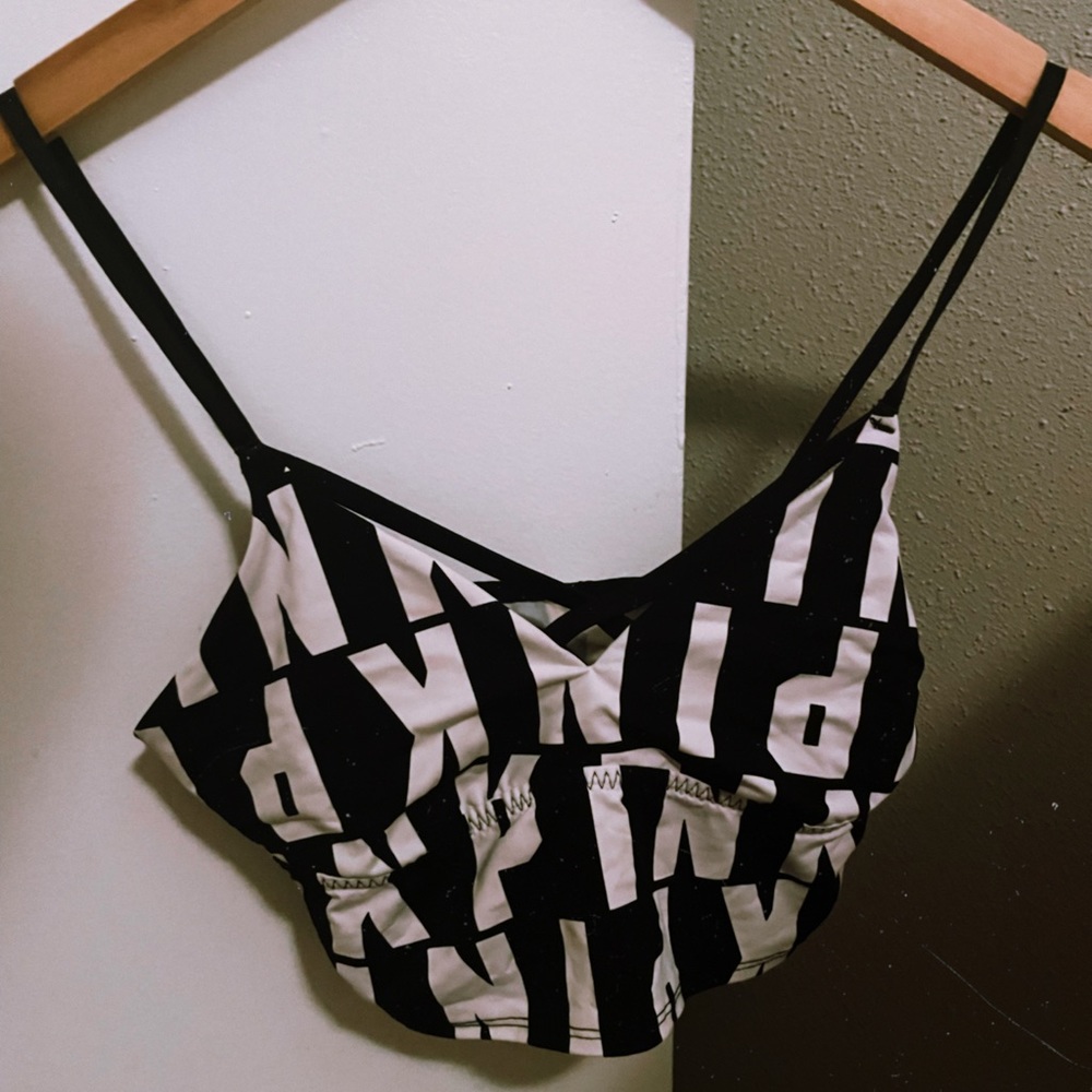 Victorias Secret Pink (black & white bralette)
